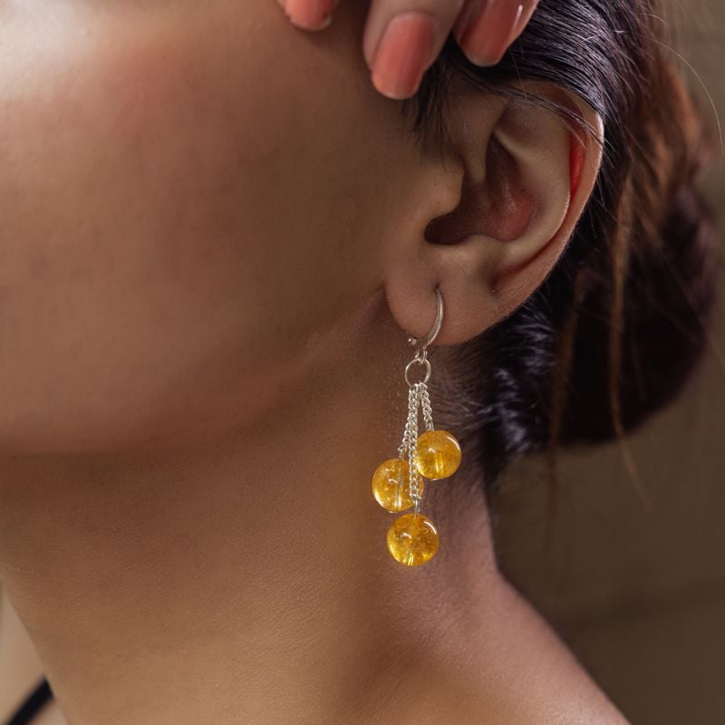 Citrine and Diamond Earrings – Coin and Jewelry Gallery